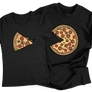 Kép 9/9 - Pizza Love (színes verzió) páros póló szett (Fekete)