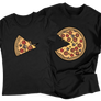 Kép 12/12 - Pizza Love (színes verzió) páros póló szett (Fekete)