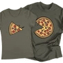 Pizza Love (színes verzió) páros póló szett (Sötétszürke)