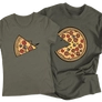 Kép 1/9 - Pizza Love (színes verzió) páros póló szett (Sötétszürke)