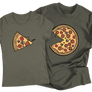 Kép 1/12 - Pizza Love (színes verzió) páros póló szett (Sötétszürke)