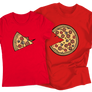 Kép 8/12 - Pizza Love (színes verzió) páros póló szett (Piros)