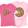 Kép 7/12 - Pizza Love (színes verzió) páros póló szett (Rózsaszín)