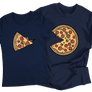 Kép 11/12 - Pizza Love (színes verzió) páros póló szett (Sötétkék)