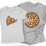 Kép 4/12 - Pizza Love (színes verzió) páros póló szett (Szürke)
