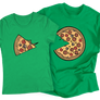 Kép 6/12 - Pizza Love (színes verzió) páros póló szett (Zöld)