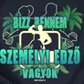 Személyi edző vagyokférfi póló (B_Sötétkék)