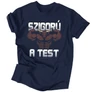 Szigorú a test férfi póló (Sötétkék)