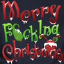 Kép 2/2 - Merry F0cking Christmas vászontáska (B_Fekete)