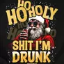 Kép 2/2 - Ho-ho-holy shit i'm drunk kapucnis pulóver (B_Fekete)