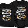 Mama/Papa leszek (Karácsonyi) páros póló (Fekete)