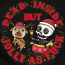  Dead inside, but jolly af férfi póló  előnézeti kép (B_fekete)