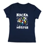 Kocka mester női póló (Sötétkék)
