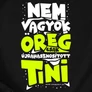 Nem vagyok öreg csak újrahasznosított tini férfi póló (B_Fekete)
