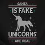 Kép 2/4 - Santa is fake, unicorns are real női póló (B_Fekete)