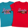 Kép 4/6 - Bride Team csapat - lánybúcsús póló szett (Kék