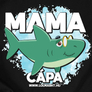 Kép 2/6 - Mama cápa női póló (Fekete)
