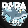 Papa cápa férfi póló (B_Fekete)