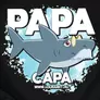 Kép 2/7 - Papa cápa férfi póló (B_Fekete)