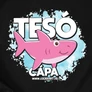 Tesó cápa (lányos) gyerek póló (B_Fekete)