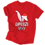 Karácsoyni apa nyuszi férfi póló (Piros)