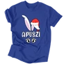 Karácsoyni apa nyuszi férfi póló (Királykék)