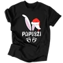 Karácsoyni papa nyuszi férfi póló (Fekete)