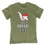 Karácsonyi nyuszi gyerek póló (Khaki)