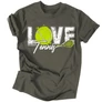 Love Tennis férfi póló (Grafit)
