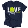 Love Tennis férfi póló (Sötétkék)