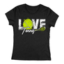 Kép 1/5 - Love Tennis női póló (Fekete)