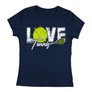 Kép 4/5 - Love Tennis női póló (Sötétkék)