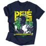 Pelé tribute Póló - férfi póló (Sötétkék)