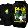 Pelé tribute tribute kapucnis pulcsi és póló szett (Fekete)