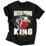 Kép 1/4 - Beer pong King férfi póló (Fekete)