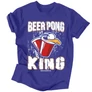 Beer pong King férfi póló (Királykék)