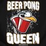 Beer pong Queen női póló (B_Fekete)