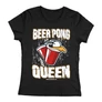 Beer pong Queen női póló (Fekete)
