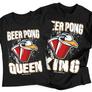 Kép 1/5 - Beer pong páros pólót szett (Fekete)