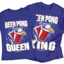 Kép 5/5 - Beer pong páros póló szett (Királykék)