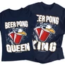 Beer pong páros póló szett (Sötétkék)
