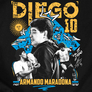 Kép 2/4 - Diego Maradona tribute női póló (B_Fekete)