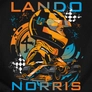 Kép 2/3 - Lando Norris Fan Art férfi póló (B_fekete)