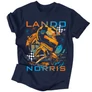 Lando Norris Fan Art férfi póló (Sötétkék)