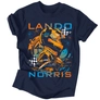 Kép 3/3 - Lando Norris Fan Art férfi póló (Sötétkék)