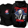 Kép 1/3 - Zinedine Zidane tribute kapucnis pulcsi és póló szett (Fekete)