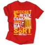 Meccset nézek férfi póló (Piros)