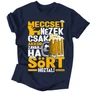 Meccset nézek férfi póló (Sötétkék)