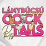 Az utolsó cocktails  - lánybúcsú póló (B_fehér)