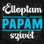 Elloptam papám szívét (fiús) páros póló szett (B_Fekete)